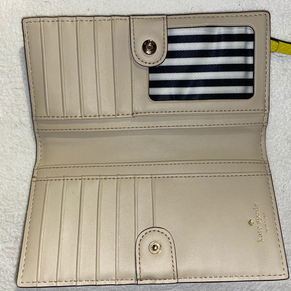 Kate Spade neon yellow and gray wallet - Picture 3 of 3